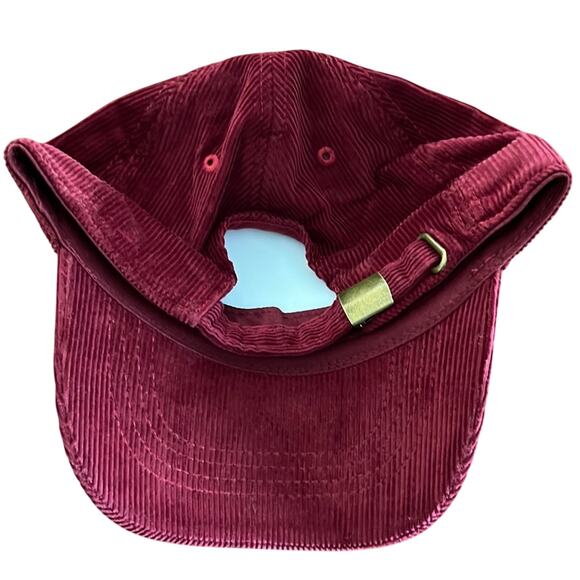 Simply Southern Dark Red Corduroy Dog Appliqué Baseball Cap Hat NWT - Picture 6 of 7